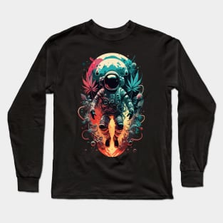 Astronaut Weed Long Sleeve T-Shirt